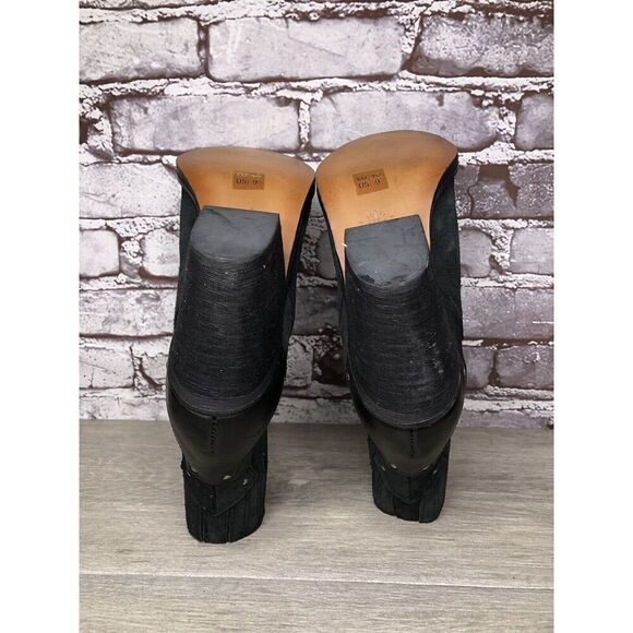 Musse & Cloud Black Suede Leather Chelsea Block Heel Boots Women’s Sz 9M US/40EU - Picture 8 of 16